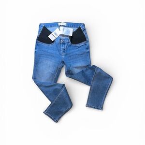 🔥 MNG Maternity Collection By Mango Women’s Blue Stretch Jeans Size S 🤰🏻🔥